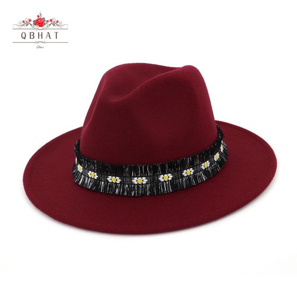 

qbhat new style soft women men floppy cloche women's large vintage wide brim wool felt bowler jazz fedora hats trilby