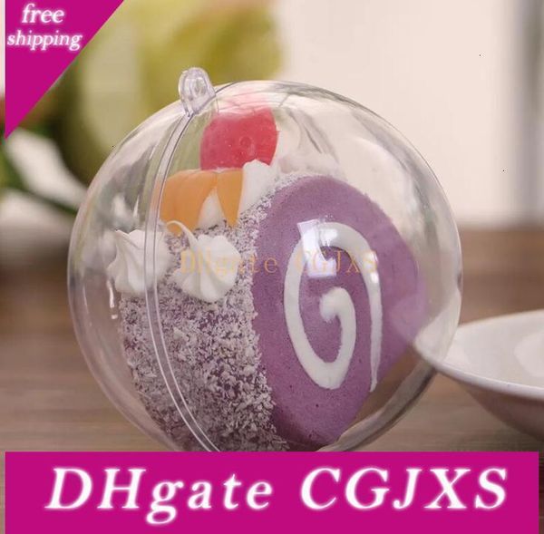 

factorykcazgift transparent factoryme65plastic opening candy clear box 80mm fillable ball baubles decor wedding christmas tree deco