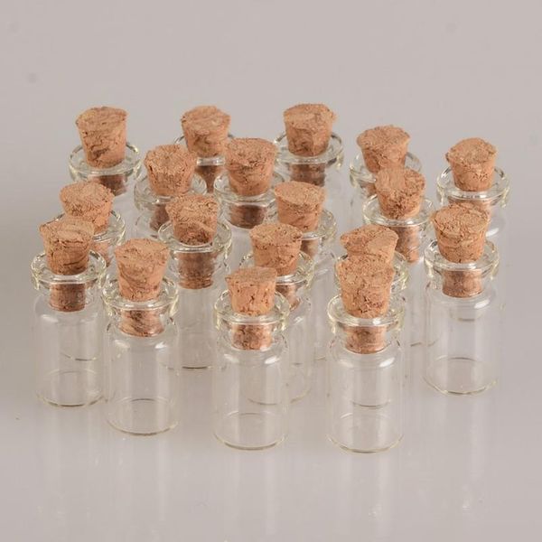 

mini glass bottles with cork 10*18*5mm 0.5ml empty small wishing bottle glass vials jars 3 jllfzs