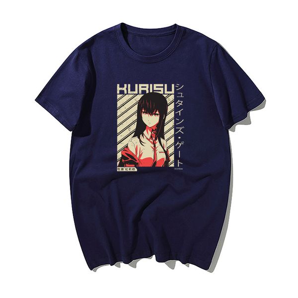 

fashion japan anime steins gate 0 makise kurisu summer casual short sleeve harajuku streetwear hooded sweatshirt hoodie men t shirt