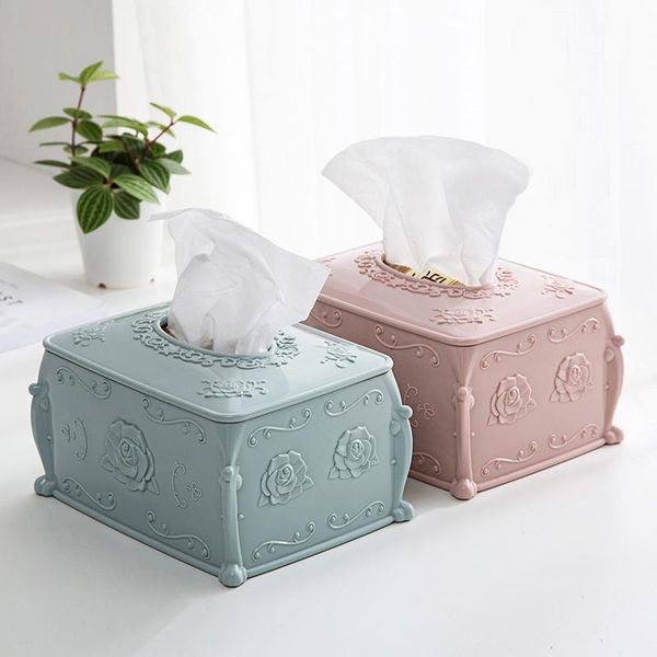 

plastic + wood paper tissue box napkin holder paper towel storage box table sundries remote control container makeup organizer
