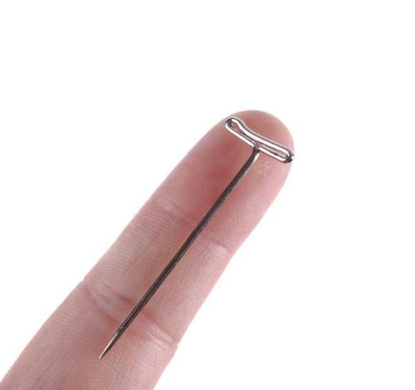 

hook needles 100 pcs t-pins (45 mm) for making pins t pin needle mannequin head wig making tools wmtjrr xhhair, Silver