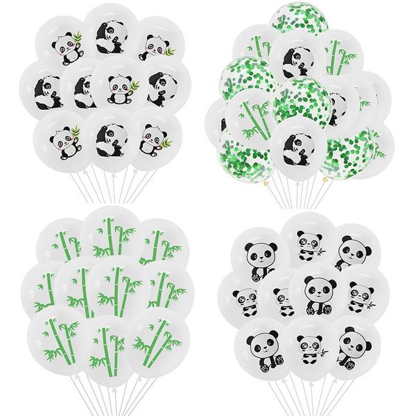 

5/10/15pcs 12inch panda latex balloon bamboo pattern decoration panda theme party confetti balloon baby shower birthday supplies