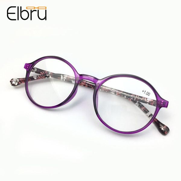 

sunglasses elbru ladies reading glasses fashion round big frame purple women's antifatigue eyewear +1 +1.5 +2 +2.5 +3 +3.5 +4, White;black