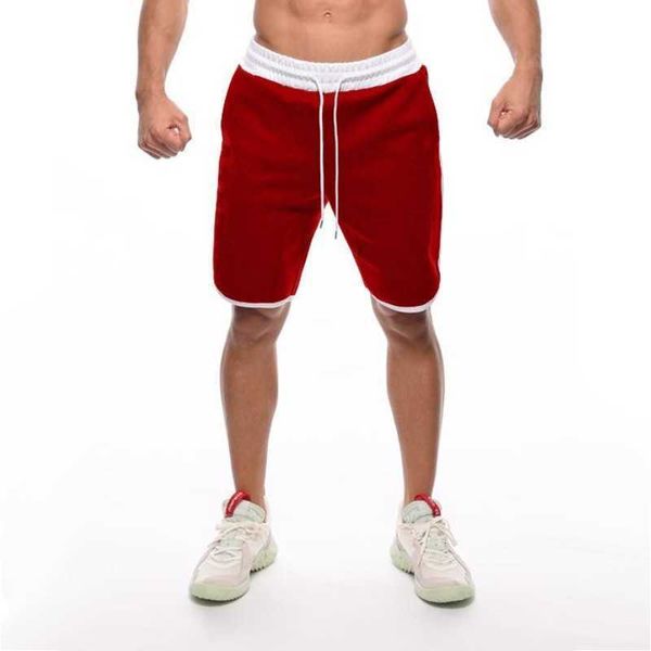 

2021 new muscle fitness brothers men's trend sports shorts casual running fast dry breathable five point pants man joggers pants, White;black