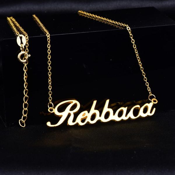 

нержавеющая сталь персонализированные имя ожерелье женщины namenecklaces подвески пользовательские имя ожерелье ювелирных изделий friendship, Silver