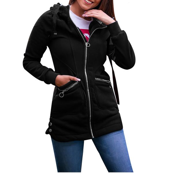 

women's hooded 2020 spring autumn solid causal windbreaker women basic coats zipper lightweight jackets famale, Black;brown