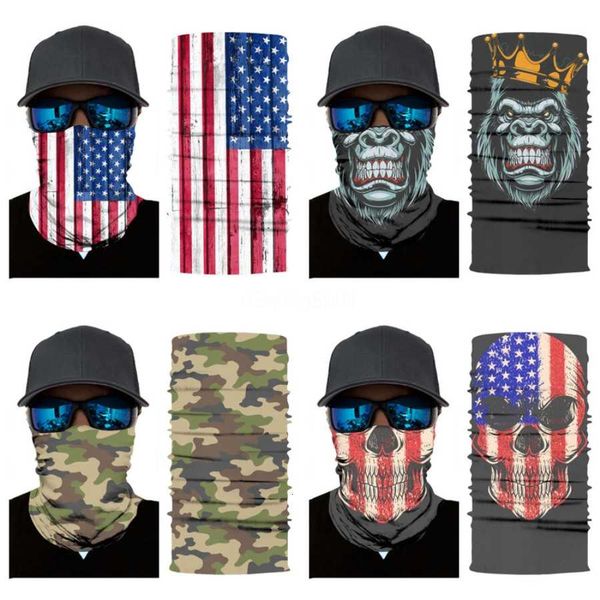 

shipping outdoor cycling sunscreen dust protection face mask er camping magic skull scarf with mask filter headwear bicy #731#715, Blue;black