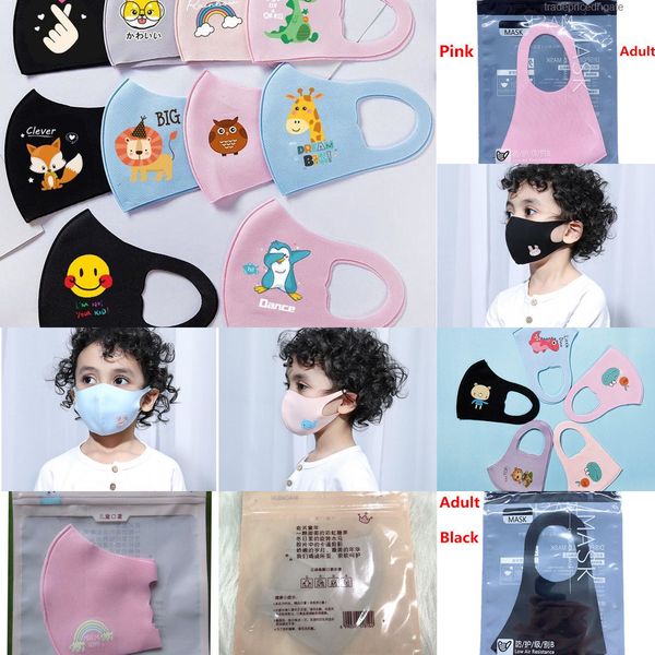 

pm2.5 children cartoon boys girls anti-pollution mouth face masks kids anti-dust bre 8fgy