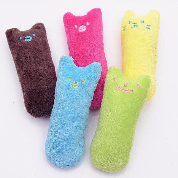 

cat toys nicrew cute plush cats toy fancy chewing interactive pets teeth grinding catnip thumb bite mint1