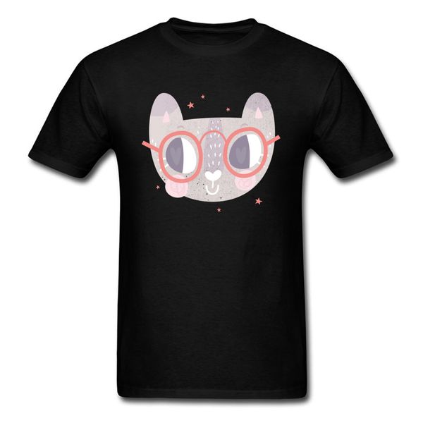 

май 2018 cute kitty лицо дизайна мужчины черной футболка женщина tops пар матч summer сыпучих tee рубашка спорт с капюшоном hoodie