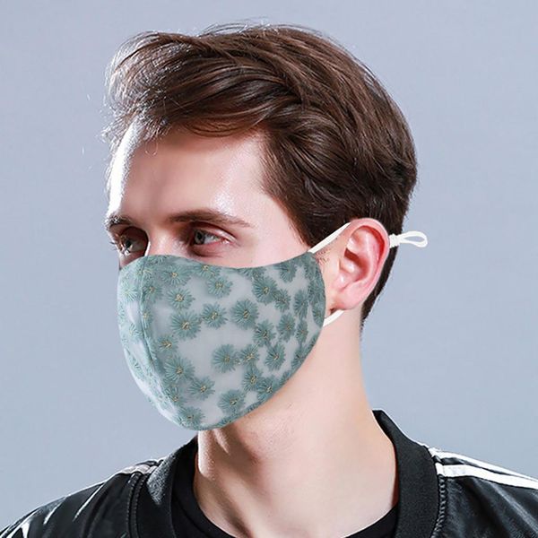 

1шт ветрозащитный печати регулируемая ношение многоразовый моющийся велоспорт анти ветровые маски маски обложка рот dust proof face daisy yx