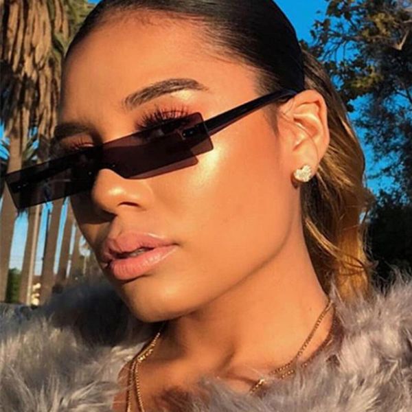 

sunglasses brand designer square women fashion small rectangle sun glasses female transparent color vintage black, White;black