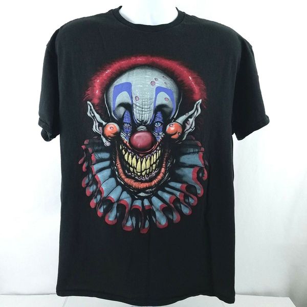 

mens size xl clown face black graphic short sleeve men fashion hoodie designers t shirts sweatshirt