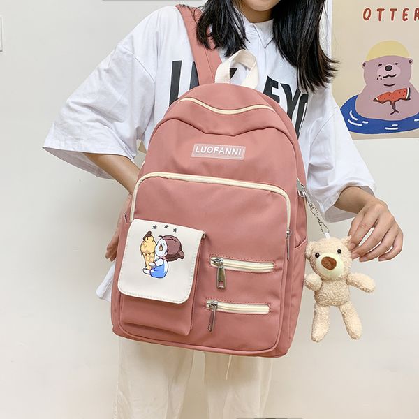 

schoolbag female korean version high school students junior high school students harajuku fashion cute backpack female forest waterproof