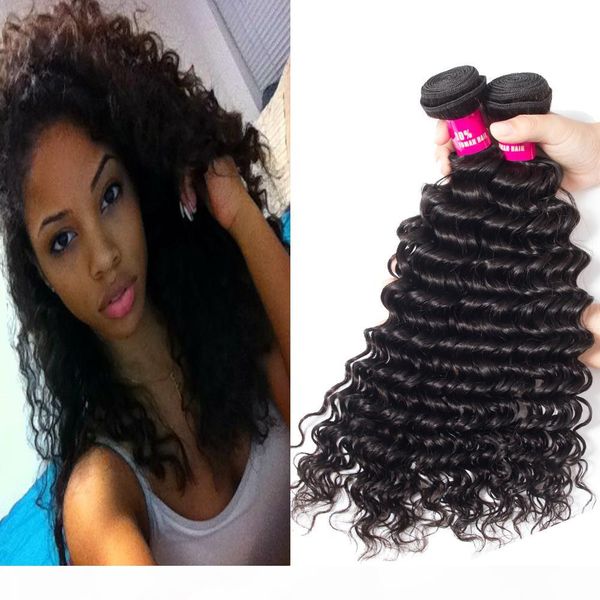 

brazilian hair deep wave body wave unprocessed virgin human hair wefts wholesale peruvian malaysian indian cambodian human hair extensions, Black;brown