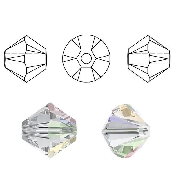 

100pcs 4mm shiny be beads crystal beads charms 5238 loose spacer beads glass jewelry for diy jewelry making 3 jllpqp