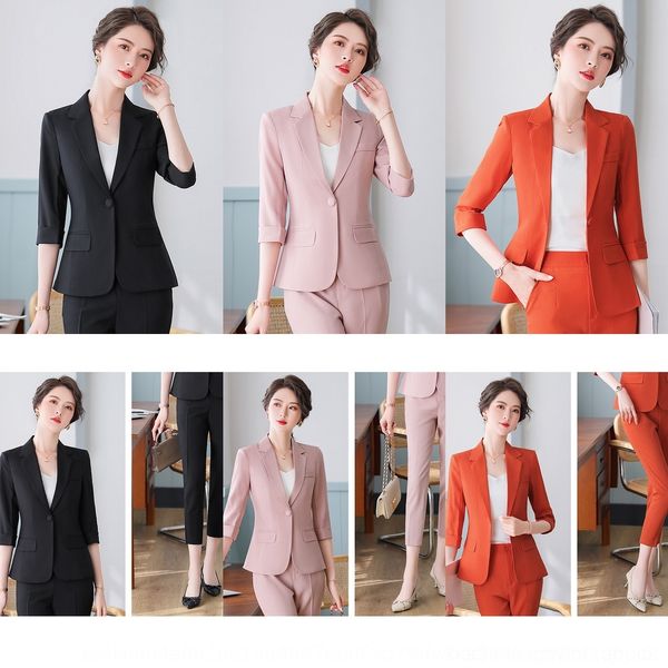 

7zmts orange fashionable professional suit orange senior fan graceful women's summer thin high-end pink suit elegant goddess fan gracef, Gray