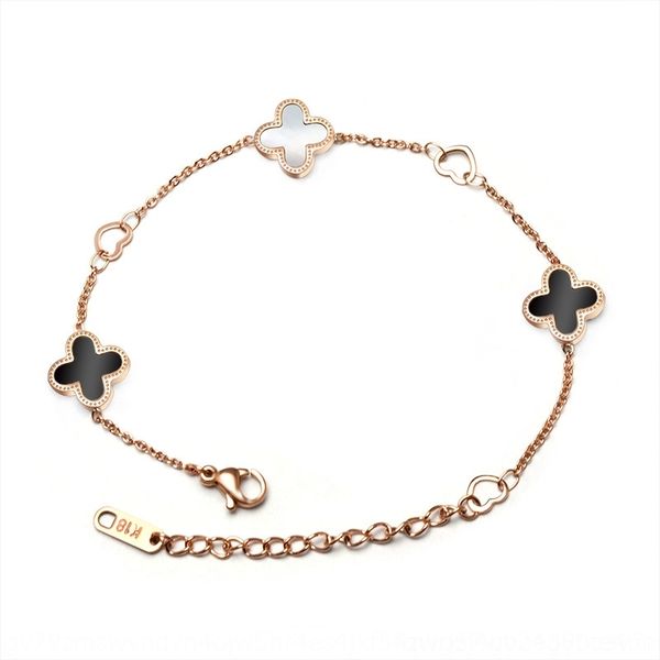 

49erj hollow и сердце повезло трава браслет jewelryjewelry jewelryblack персик белые розы мода корейский золотой женский браслет титана стал, Golden;silver