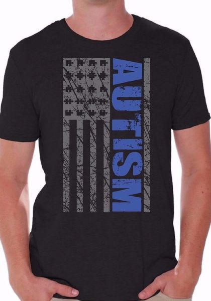 

summer men's t shirt fashion funny o neck t shirt puzzle pieces autism flag autism awareness month shirts sport hooded sweatshirt hoodi