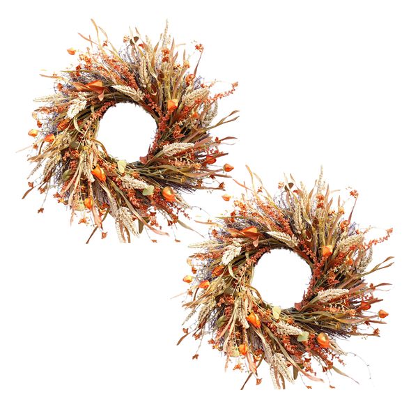 

2xartificial earhead wreath front door hanging decor wedding window