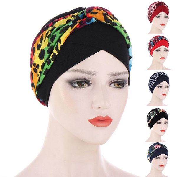 

ethnic clothing muslim sleep hat women headscarf resuable twist cap beautiful night round head cover folds bonnet fashion turban, Red