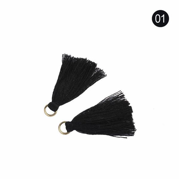 

50pcs 3.6cm mini metal ring polyester cotton fabric tassel diy pendant jewelry making fringe trim craft tassel sewing accessorie h jllswz