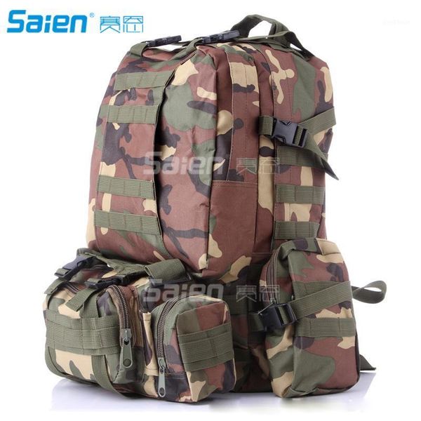 

outdoor bags camouflage camping bag 23x19x5.5 oxford nylon backpack travel hike camp climb 55l tactical backpack1