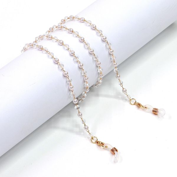

2020 new fashion women crystal pearl beads glasses chain luxury party casual chain for glasses women sunglasses accessories h jllsup