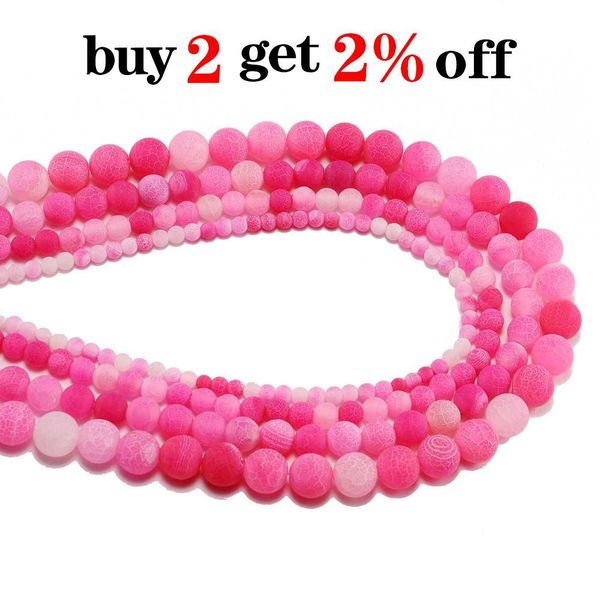 

wholesale weathering stone round spacer bead frost crab rose red agates bead for jewelry making diy necklaces bracelet accessory h bbyego