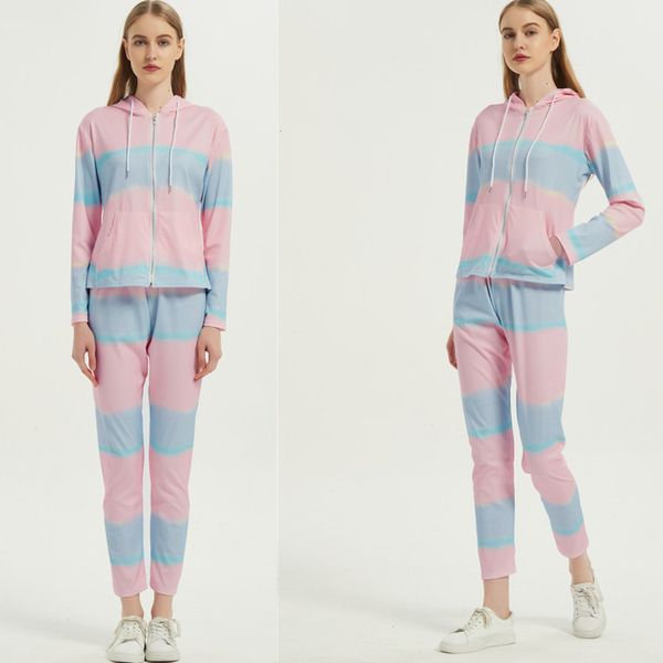 

hooded spring leisure 2021 new zipper sports suit, Gray