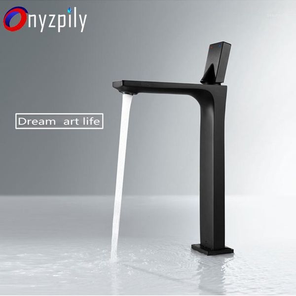 

full-copper black paint basin faucet nordic simple and convenient cold and household basin faucet1