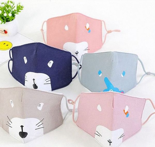

anti student cotton children printed foldable cartoon dust masks washable face mouth mask kka7842 38mc#