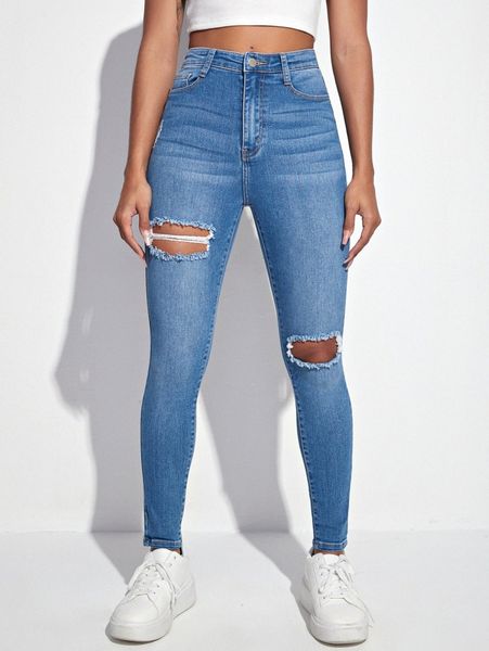 

ripped skinny jeans u4nv#, Blue