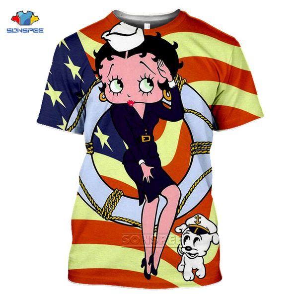 

anime statue of liberty betty boop cartoon letter female pink men homme h51 3d print shirts oversized oversized plus size men clothing