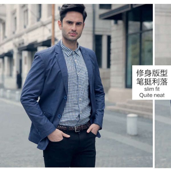 

men's casual slim fitting autumn style solid color single row suit collar coat, White;black