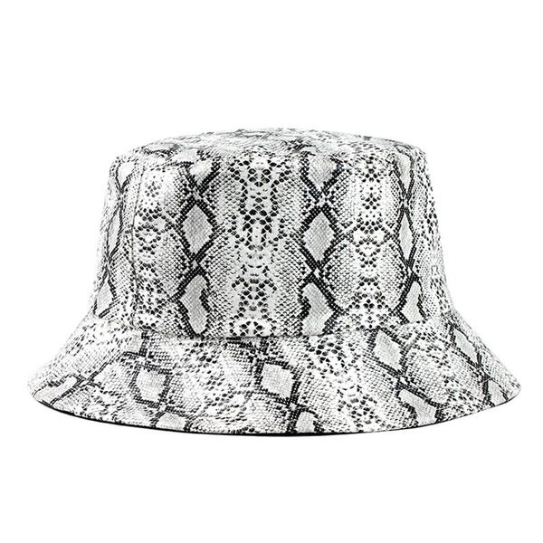 

flb] 2020 snake pattern bucket hat fisherman summer hat outdoor travel hat sun prevent cap hats for men and women f379 sqcijf pingtoy, Black;white