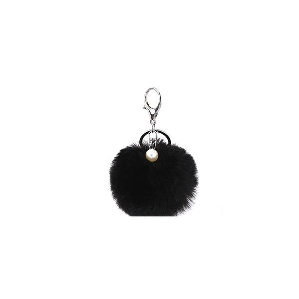 

fashion fluffy artificial rabbit fur ball key chain pompons for women girl bag pendant jewelry key ring holder pr007 f jllhbu, Slivery;golden