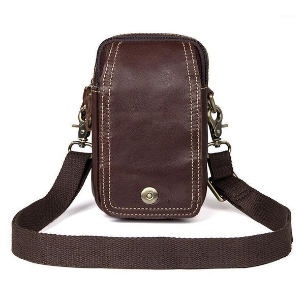 

waist bags men multiple travel solid genuine leather mini bag cowhide chest messenger casual ravel small man1