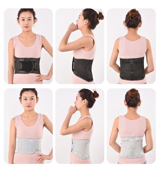 

waist support 2021 selling adjustable tummy back pain relief metal bar lumbar trimmer straps correct sitting posture belt1, Black;gray