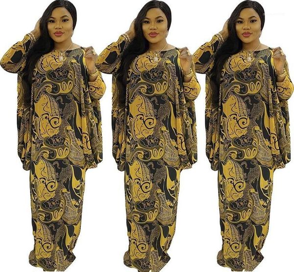 

super size african dresses for women 2020 summer loose style printed african long maxi dress dashiki boubou robe africaine femme1, Red
