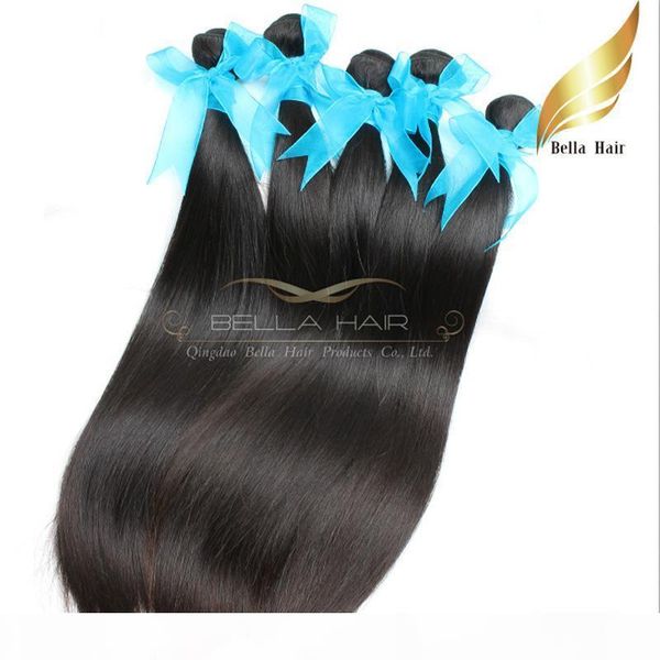 

indian straight hair extension vigin remy hair weave 10-34 inch grade 9a 3pcs lot natural color ing, Black