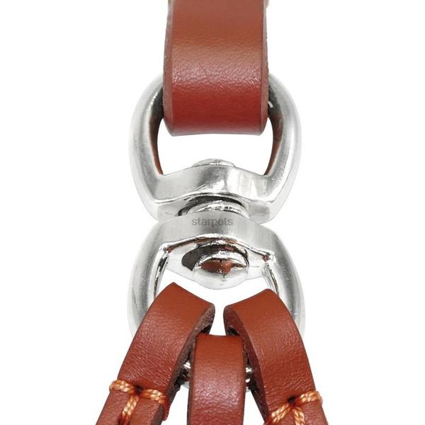 

three way no tangle puppy dog leash coupler leather triple dog leash lead tangle for walkin sqcmoj