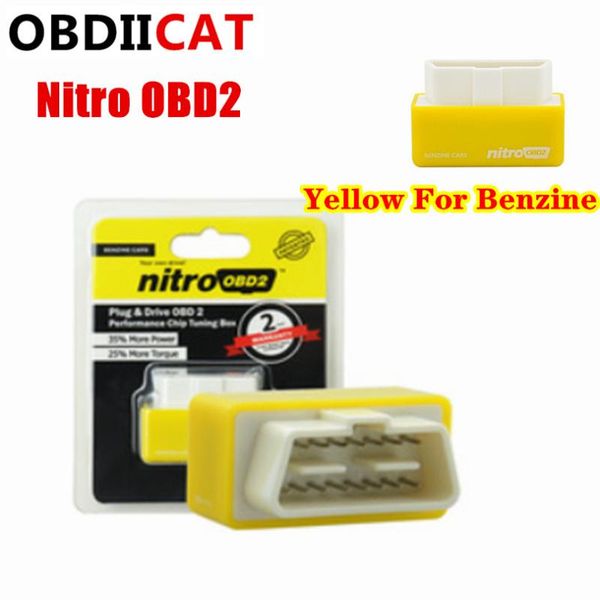 

yellow for benzine power prog nitro obd2 benzine car chip tuning box eco obd2 plug&drive ecu remap obd tool save fuel