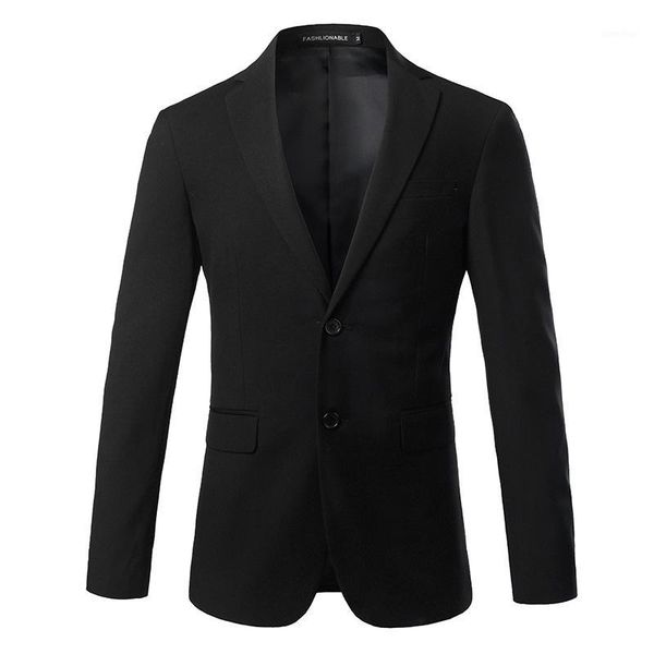 

men formal suits jackets size s-4xl business wedding mens suit coats autumn pure color blazers male1, White;black