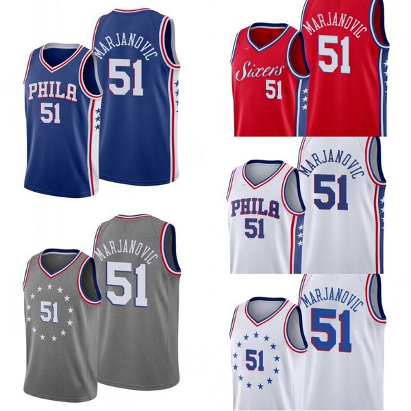

philadelphia 76ers men boban marjanovic basketball jersey, Black