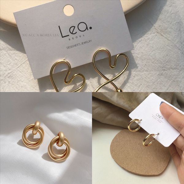 

qucw christmas acrylic earring colorful crystal earrings 2018 three dimensional christmas reindeer earring cute kids earring for stud, Golden