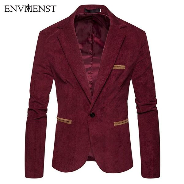 

2021 new fashion men blazer casual suits slim fit suit jacket men single button masculin corduroy blazer jacket, White;black