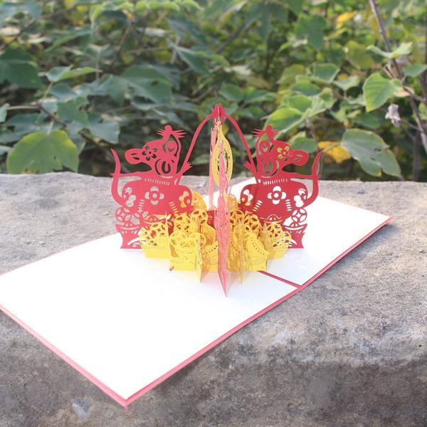 

3d handmade 2020 китайский зодиак мыши весенний фестиваль бумаги поздравительные открытки открытка новый год благословение бизнес дети друг