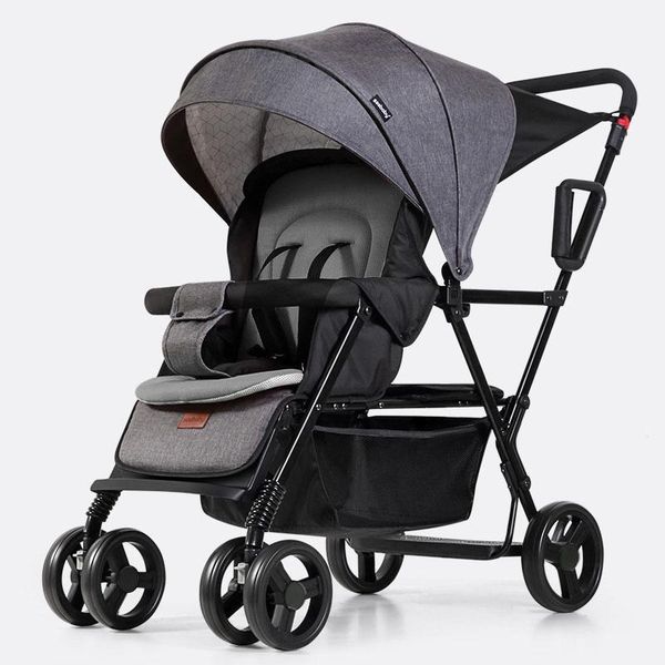 

foldable, portable, simple and convenient four-wheel trolley twin stroller1